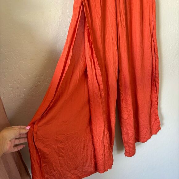 Onia NWT Chole Wide Pants in Spanish Red - Picture 3 of 11